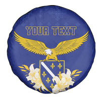 Personalized Bosnia and Herzegovina Independence Day Spare Tire Cover Golden Eagle With Lilium Bosniacum - Wonder Print Shop