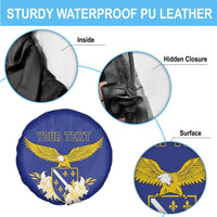 Personalized Bosnia and Herzegovina Independence Day Spare Tire Cover Golden Eagle With Lilium Bosniacum - Wonder Print Shop