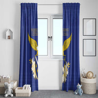 Personalized Bosnia and Herzegovina Independence Day Window Curtain Golden Eagle With Lilium Bosniacum - Wonder Print Shop