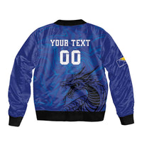 Custom Bosnia and Herzegovina Football Bomber Jacket The Dragons Go Champions