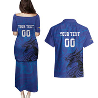 Custom Bosnia and Herzegovina Football Couples Matching Puletasi and Hawaiian Shirt The Dragons Go Champions