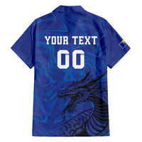 Custom Bosnia and Herzegovina Football Family Matching Off Shoulder Maxi Dress and Hawaiian Shirt The Dragons Go Champions