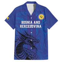 Custom Bosnia and Herzegovina Football Family Matching Off Shoulder Short Dress and Hawaiian Shirt The Dragons Go Champions