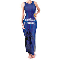 Custom Bosnia and Herzegovina Football Family Matching Tank Maxi Dress and Hawaiian Shirt The Dragons Go Champions