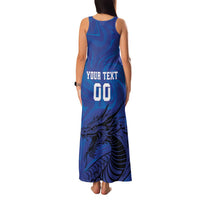 Custom Bosnia and Herzegovina Football Family Matching Tank Maxi Dress and Hawaiian Shirt The Dragons Go Champions