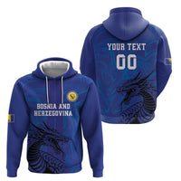 Custom Bosnia and Herzegovina Football Hoodie The Dragons Go Champions