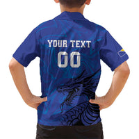 Custom Bosnia and Herzegovina Football Kid Hawaiian Shirt The Dragons Go Champions