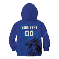 Custom Bosnia and Herzegovina Football Kid Hoodie The Dragons Go Champions