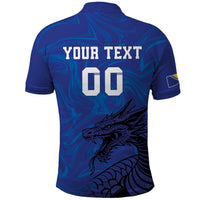 Custom Bosnia and Herzegovina Football Polo Shirt The Dragons Go Champions - Wonder Print Shop
