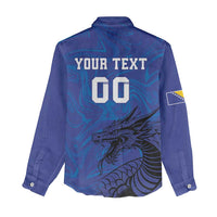Custom Bosnia and Herzegovina Football Women Casual Shirt The Dragons Go Champions - Wonder Print Shop