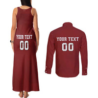 Custom Georgia Rugby Couples Matching Tank Maxi Dress and Long Sleeve Button Shirt The Lelos Go Champions