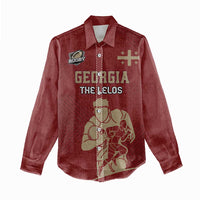 Custom Georgia Rugby Women Casual Shirt The Lelos Go Champions - Wonder Print Shop