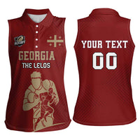 Custom Georgia Rugby Women Sleeveless Polo Shirt The Lelos Go Champions - Wonder Print Shop