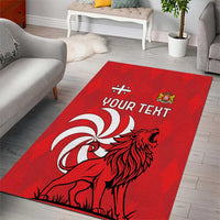 Personalized Georgia Area Rug Lion Borjgali