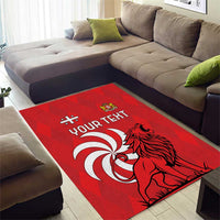 Personalized Georgia Area Rug Lion Borjgali