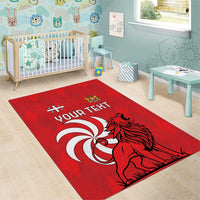 Personalized Georgia Area Rug Lion Borjgali