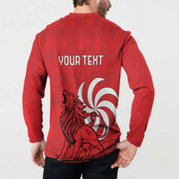 Personalized Georgia Button Sweatshirt Lion Borjgali
