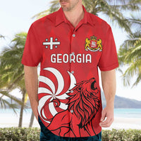 Personalized Georgia Hawaiian Shirt Lion Borjgali