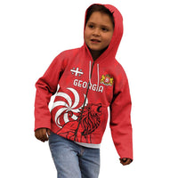 Personalized Georgia Kid Hoodie Lion Borjgali