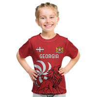 Personalized Georgia Kid T Shirt Lion Borjgali