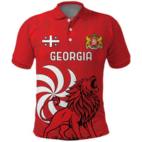 Personalized Georgia Polo Shirt Lion Borjgali - Wonder Print Shop