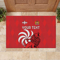 Personalized Georgia Rubber Doormat Lion Borjgali - Wonder Print Shop