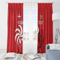 Personalized Georgia Window Curtain Lion Borjgali - Wonder Print Shop
