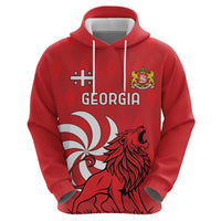 Personalized Georgia Zip Hoodie Lion Borjgali - Wonder Print Shop