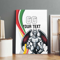 Custom Portugal Football Canvas Wall Art A Selecao das Quinas Dragon Mascot