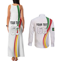 Custom Portugal Football Couples Matching Tank Maxi Dress and Long Sleeve Button Shirt A Selecao das Quinas Dragon Mascot