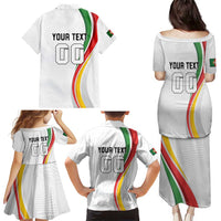 Custom Portugal Football Family Matching Puletasi and Hawaiian Shirt A Selecao das Quinas Dragon Mascot