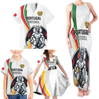 Custom Portugal Football Family Matching Tank Maxi Dress and Hawaiian Shirt A Selecao das Quinas Dragon Mascot
