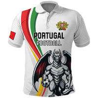 Custom Portugal Football Polo Shirt A Selecao das Quinas Dragon Mascot