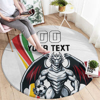 Custom Portugal Football Round Carpet A Selecao das Quinas Dragon Mascot