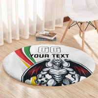 Custom Portugal Football Round Carpet A Selecao das Quinas Dragon Mascot