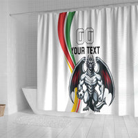 Custom Portugal Football Shower Curtain A Selecao das Quinas Dragon Mascot