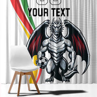Custom Portugal Football Window Curtain A Selecao das Quinas Dragon Mascot