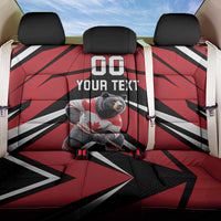 Custom Canada Hockey Back Car Seat Cover Black Bear Playing Ice Hockey