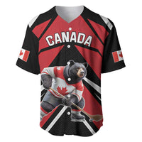 Custom Canada Hockey Baseball Jersey Black Bear Playing Ice Hockey