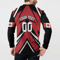 Custom Canada Hockey Button Sweatshirt Black Bear Playing Ice Hockey