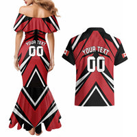 Custom Canada Hockey Couples Matching Mermaid Dress and Hawaiian Shirt Black Bear Playing Ice Hockey