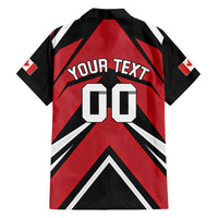 Custom Canada Hockey Family Matching Long Sleeve Bodycon Dress and Hawaiian Shirt Black Bear Playing Ice Hockey