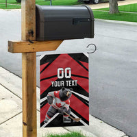 Custom Canada Hockey Garden Flag Black Bear Playing Ice Hockey