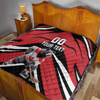 Custom Canada Hockey Quilt Black Bear Playing Ice Hockey