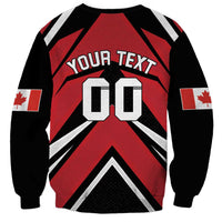 Custom Canada Hockey Sweatshirt Black Bear Playing Ice Hockey