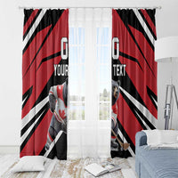 Custom Canada Hockey Window Curtain Black Bear Playing Ice Hockey