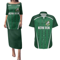 Custom Northern Ireland Football Couples Matching Puletasi and Hawaiian Shirt Norn Iron Go Champions