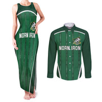 Custom Northern Ireland Football Couples Matching Tank Maxi Dress and Long Sleeve Button Shirt Norn Iron Go Champions