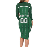 Custom Northern Ireland Football Family Matching Long Sleeve Bodycon Dress and Hawaiian Shirt Norn Iron Go Champions