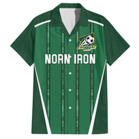 Custom Northern Ireland Football Family Matching Off The Shoulder Long Sleeve Dress and Hawaiian Shirt Norn Iron Go Champions